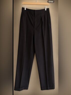 Zara Dark Charcoal Pleated pants